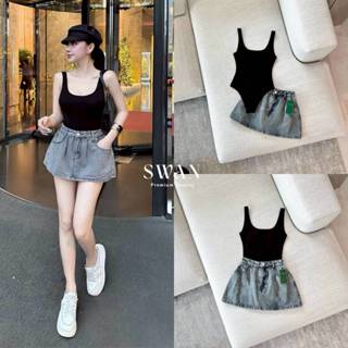 Swan Set เสื้อบอดี้สูททรงเข้ารูป เก็บสรีระสวยแนบตัวแมตช์กับก…
