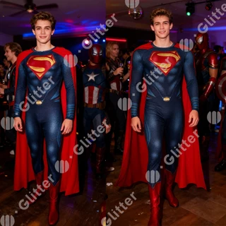 🇹🇭 ชุดซุปเปอร์ฮีโร่ 2025 Superman Cosplay Costume เครื่องแต่งกายฮาโลวีน ชุดบอดี้สูทซูเปอร์แมนสไตล์ ชุดซุปเปอรแมน ชุดฮีโร