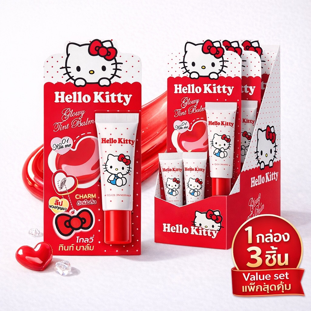ส่งด่วน/ส่งทันที Cintage Beauty Glowy Tint Balm ลิปคิตตี้ ซินเทจ บิวตี้ โกววีทิ้นท์ สี 01 Kiss Me ขนาด 6g.1,3 ชิ้น ราคา ถูกที่สุด ดีลบีเคเค แกลเลอรีภาพที่ 3