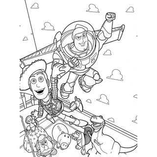 Toy Story ทอย สตอรี่ ชุดภาพระบายสี ขนาด A4