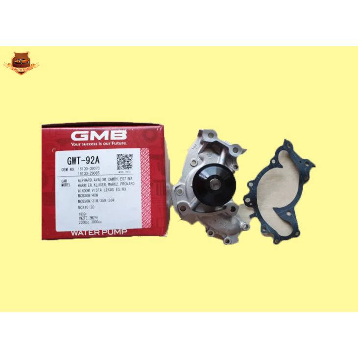 ปั๊มน้ำ TOYOTA ALPHARD,MARK2,PRONARD,ESTIMA,LEXUS-ES-RX1MZ-FE,2MZ-FE ปี1999 GMBแท้ ราคาลูกละ 1280บาท
