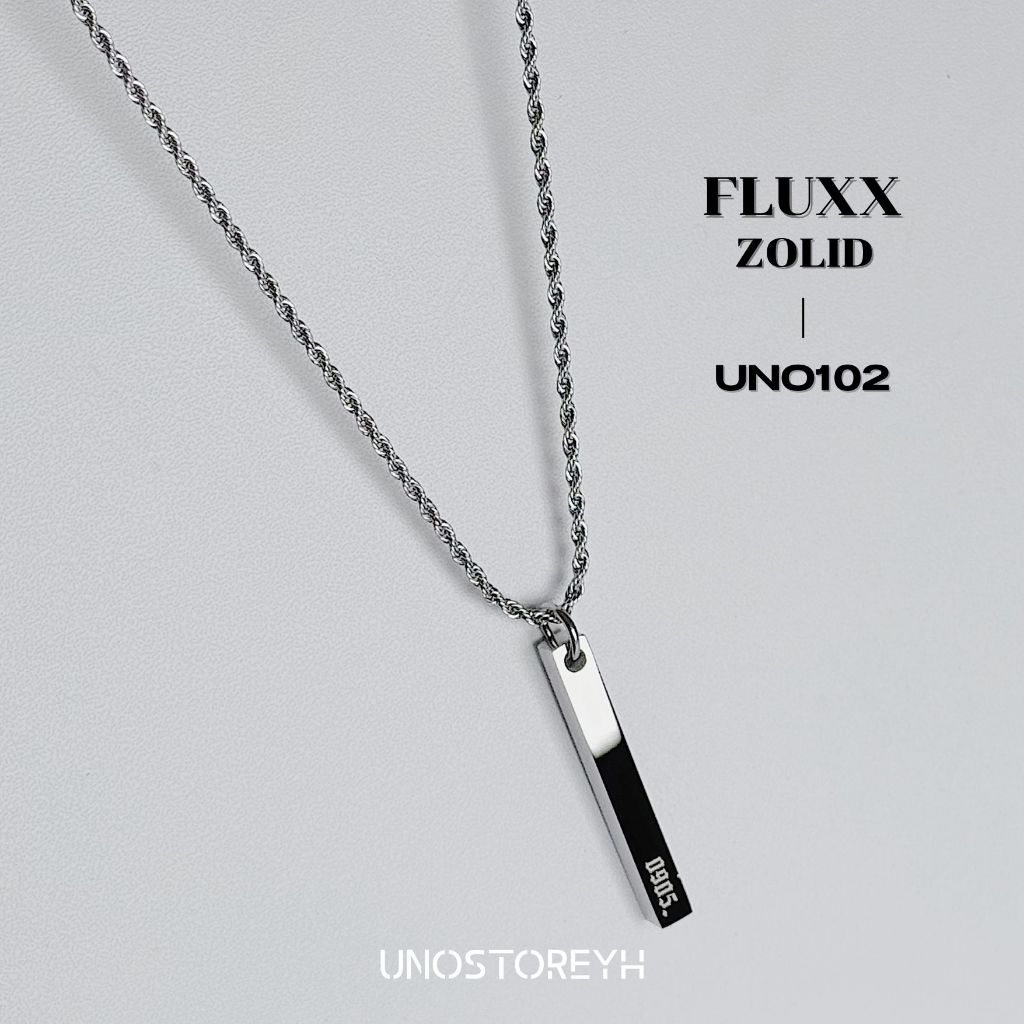 UNO102🔥 ⚠️อ่านวิธีการสั่งซื้อรูป2 ❗️ดูFontรูป3❗️”สร้อยคอFluxx จี้รุ่นZolid”