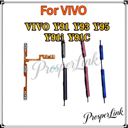 สําหรับ Vivo Y91 Y91i Y93 Y95 Y91C  Volume Power Switch ปุ่มสายเคเบิลด้านข้าง Volume Up Down ปุ่ม
