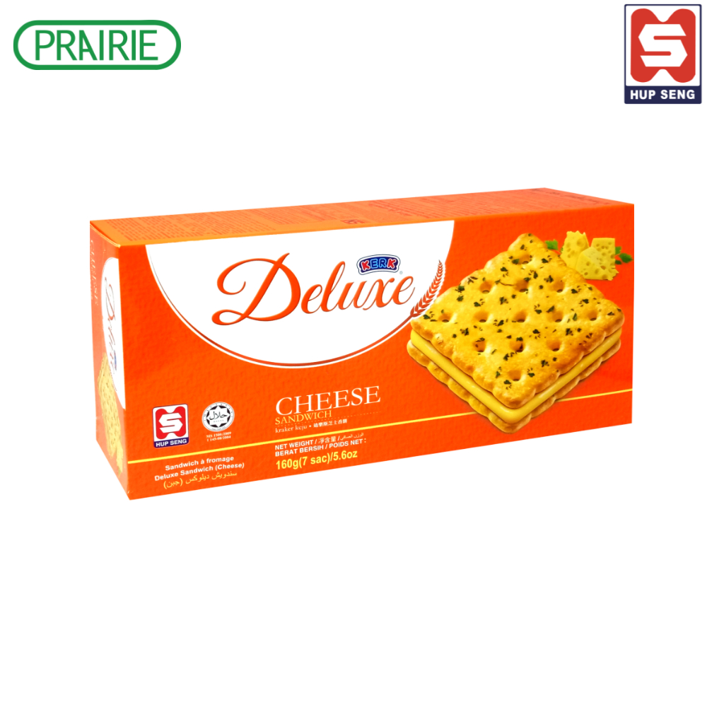 ฮับเส็ง แซนด์วิช แครกเกอร์ ชีส 160 กรัม / Hup Seng Deluxe Sandwich Cheese 160g.