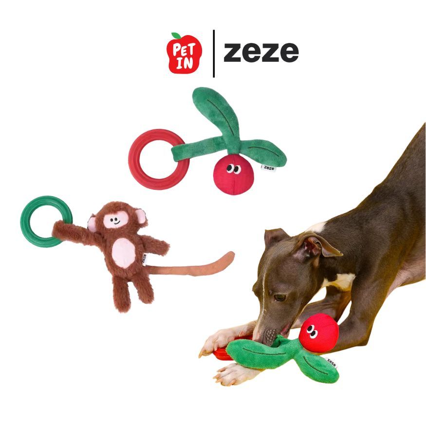 Zeze ของเล่นสุนัข เชอร์รี่ ของเล่นหมา ตุ๊กตาหมา ยางกัด เสริมสุขภาพฟัน ลดอาการเบื่อ