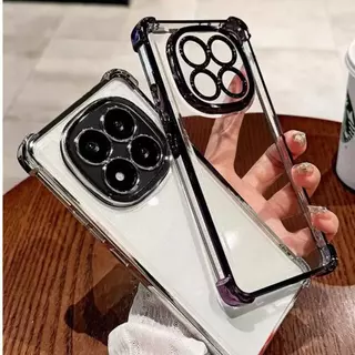 เคสใส กันรอยเลนส์กล้อง สำหรับ Xiaomi Redmi Note15 Note15Pro Plus Poco M8Pro เคสขอบสี กันกระแทก หรูหรา