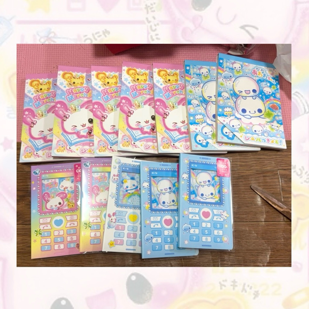 พร้อมส่ง!! Kamio Japan สมุดฉีกสไตล์เรโทรลาย Heisei Fancy Happy March มีสติ๊กเกอร์ แท้จากญี่ปุ่น