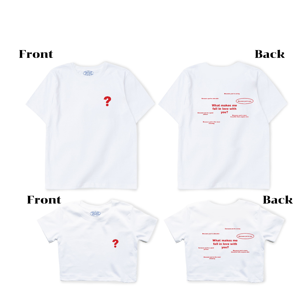 resign studio - เสื้อยืด crop/ oversize ลาย Hello Merry Christmas