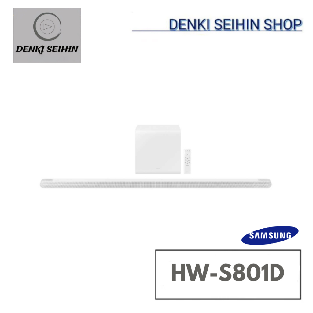 SAMSUNG Soundbar Ultra Slim Design สีขาว WHITE รุ่น HW-S801D/XT