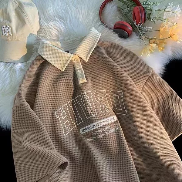 Chaistyle เสื้อแฟชั่น ชุดคู่รัก สันทนาการ พิมพ์ลาย ใส่สบาย ทรงหลวม
