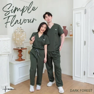 ชุดสครับขาตรง กางเกงทรงสุภาพ (ปักชื่อ) Scrubs STAT รุ่น "Simple Flavour Collection" 3 สีใหม่