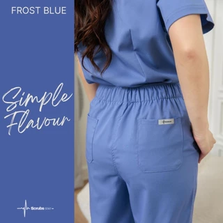 ชุดสครับขาตรง กางเกงทรงสุภาพ (ปักชื่อ) Scrubs STAT รุ่น "Simple Flavour Collection" 3 สีใหม่