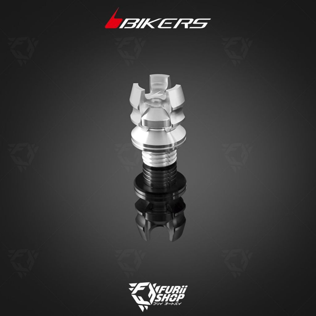 ตัวปิดน้ำมันเครื่อง BIKERS K0160 ER-6N/NINJA650 (2012-2016) สีเงิน