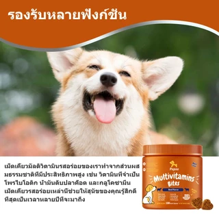 Popoo แพ็คสุดคุ้ม 2สูตร Dog Probiotics และ Multivitamins for Dogs ขนมสุนัข ช่วยระบบทางเดินอาหารและเสริมภูมิคุ้มกัน