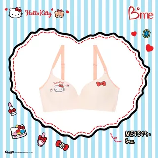 B'me เสื้อชั้นในไร้โครง level 3 ฟองหนา รุ่น ME1514 (Hello Kitty) สีกรม โอลด์โรส ฟ้า ครีม (เข้าคู่ME6514, ME6710) M.1