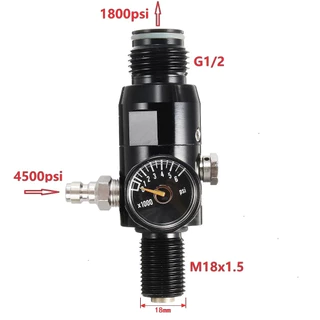 0.35L ขวดอลูมิเนียม ทรงกลมM18*1.5 30Mpa+เร็คกูเลเตอร์ ลดแรงดั4500psi/Output 1800psiชุดกระบอกสูบดำน้ำ ถังอากาศดำน้ำสคูบ้า