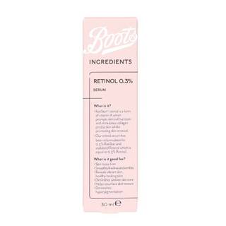 บู๊ทส์ อินกรีเดียนส์  BOOTS INGREDIENTS 0.3% เรตินอล เซรั่ม 30 มล.
