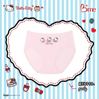 B'me กางเกงในเอวกลาง รุ่น ME6710(Hello Kitty)แพ็ก3ตัว คละสี สีชมพูพาสเทล ม่วง กรม,ชมพูอ่อน ฟ้า ครีม ME1514 ME1709 ME1710