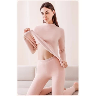 Plus Size~Deron thermal underwear set ชุดกันหนาวแฟชั่นฤดูหนาว กันความเย็นถึง -20℃（มีหลายสีให้เลือก）HOT