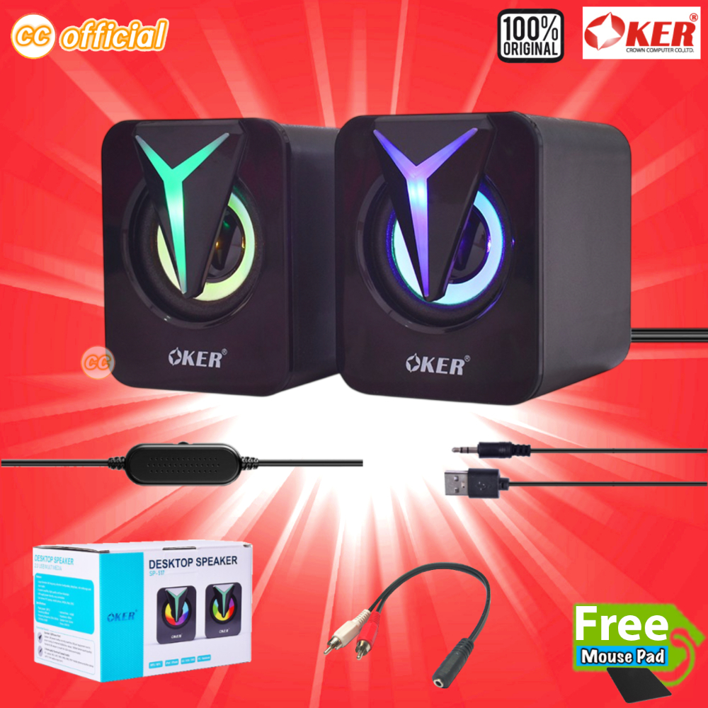 ✅แท้100% OKER SP-517 Mini Speaker USB Computer ลำโพงคอม ลำโพงคู่ สเตอริโอ ขนาดเล็ก สำหรับคอมพิวเตอร์ตั้งโต๊ะ มือถือ #CC