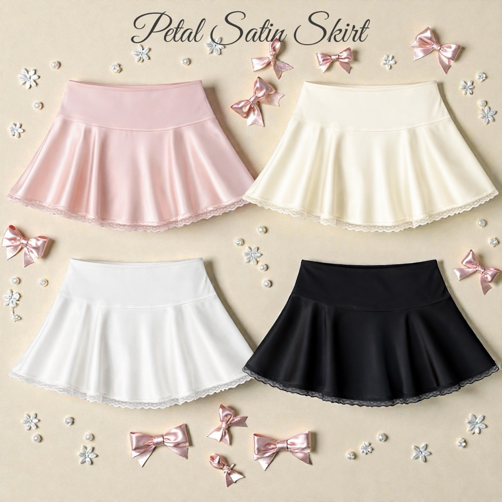 HH787 Petal Satin Skirt (590.-)