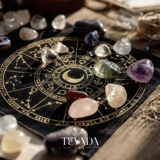 ผ้ารองไพ่ยิปซี ผ้าปูโต๊ะดูดวง Black Velvet Tarot Cloth ผ้ากำมะหยี่สีดำ ลายจักรราศีทอง ของแท้ สายมู แต่งหิ้งบูชา พร้อมส่ง