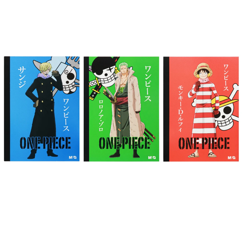 สมุดปกอ่อน ONE PIECE ขนาด A5 จำนวน 32 แผ่น (สุ่มลาย)