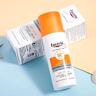1แถม1Eucerin Sun Dry Touch oil control Face SPF50+ครีมกันแดด ครีมกันแดดบํารุงผิวหน้า ควบคุมความมัน50มล.