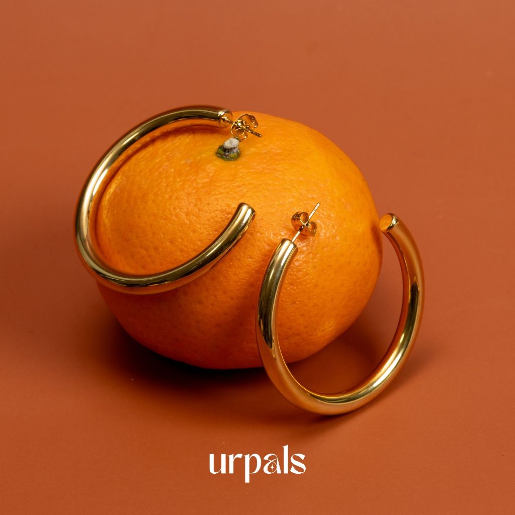 URPALS ต่างหูสายฝอ ต่างหูห่วง Stainless ชุบทอง 18K ดีไซน์เก๋ สไตล์มินิมอล ทนน้ำ ทนเหงื่อได้ดี ราคา ถูกที่สุด ดีลบีเคเค แกลเลอรีภาพที่ 3