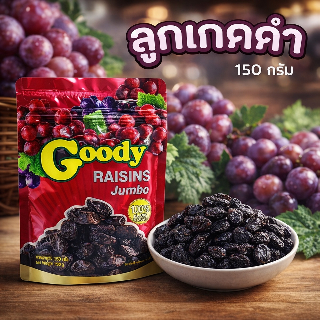 ลูกเกดดำ  ตรากู๊ดดี้ 150กรัม