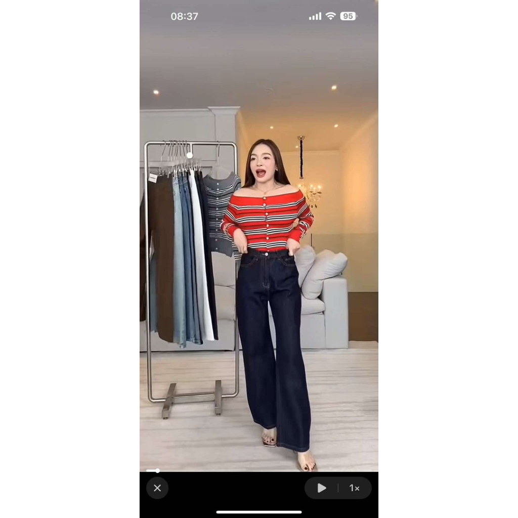 PTJSH39 3303 size M กางเกงยีนส์ขากระบอก promthong 3303