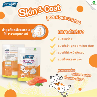 CAT n joy ขนมแมว เม็ดกรอบ เสริมวิตามิน Crispy Bites Functional สำหรับแมวทุกวัย ขนาด 50 กรัม (เลือกรสชาติได้)