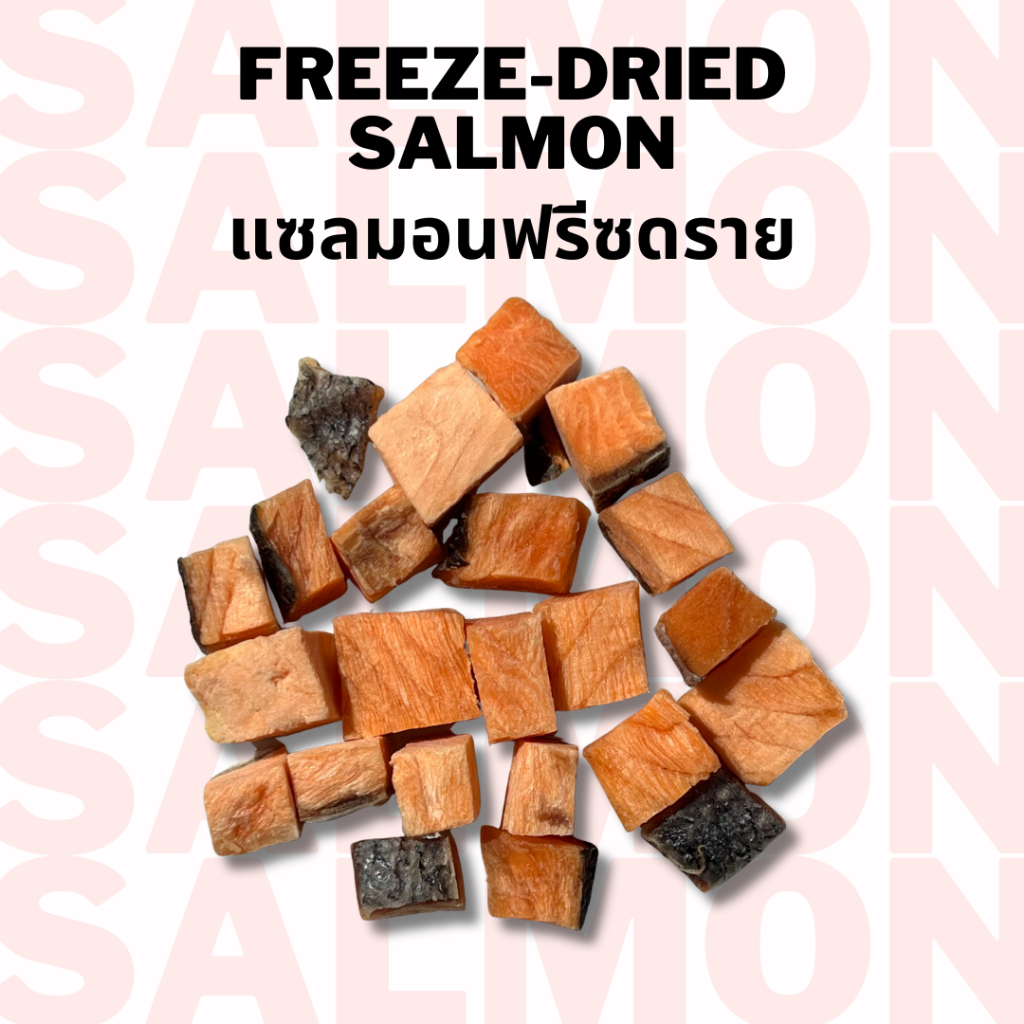 เนื้อปลาแซลมอนฟรีซดราย Bella's Bites Freeze Dried Salmon Jerky 50g