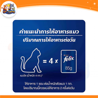 [ยกลัง 24 ซอง] Felix เฟลิกซ์ อาหารเปียกแมวส่งไว เนื้อแน่นเต็มซอง!