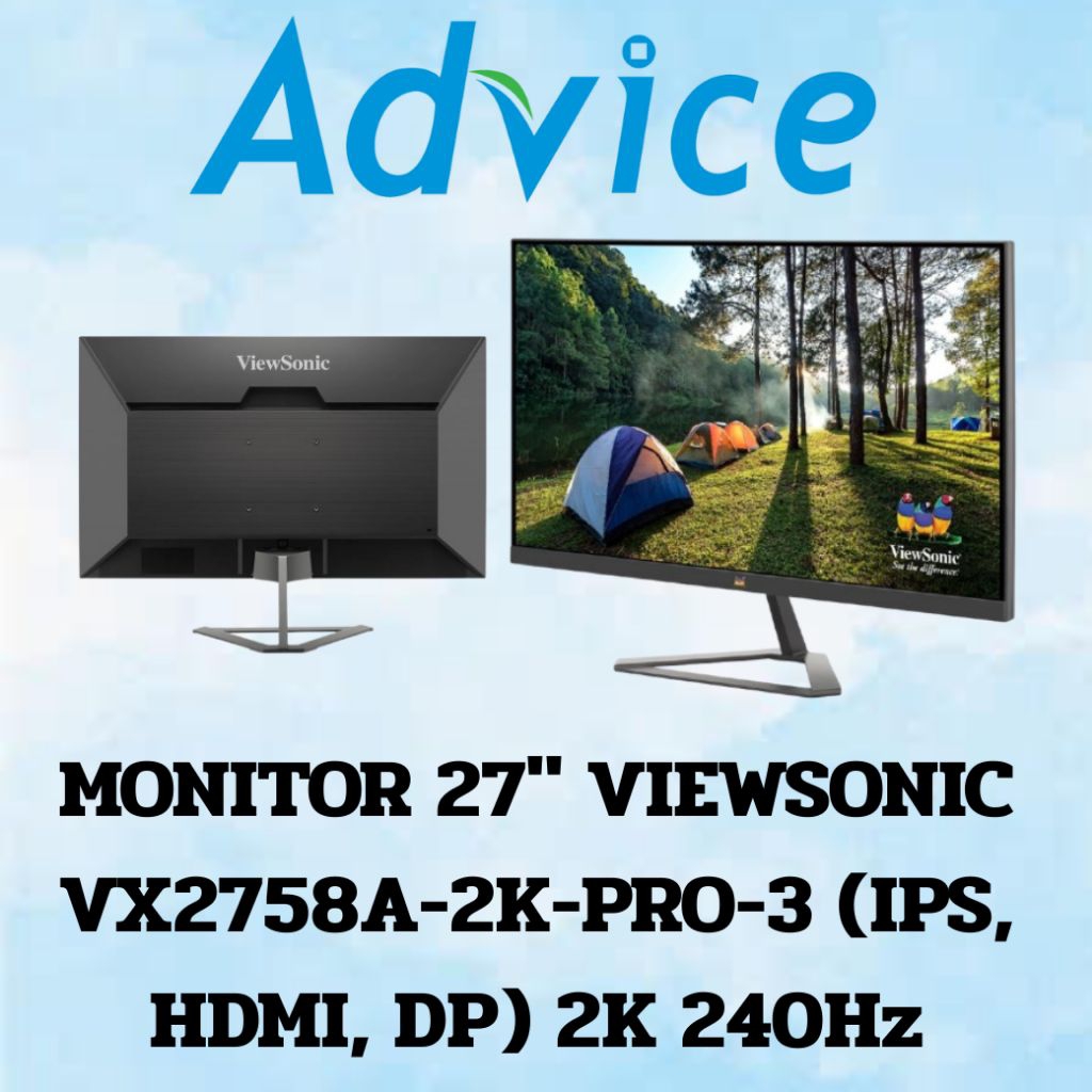 MONITOR 27'' VIEWSONIC VX2758A-2K-PRO-3 (IPS, HDMI, DP) 2K 240Hz