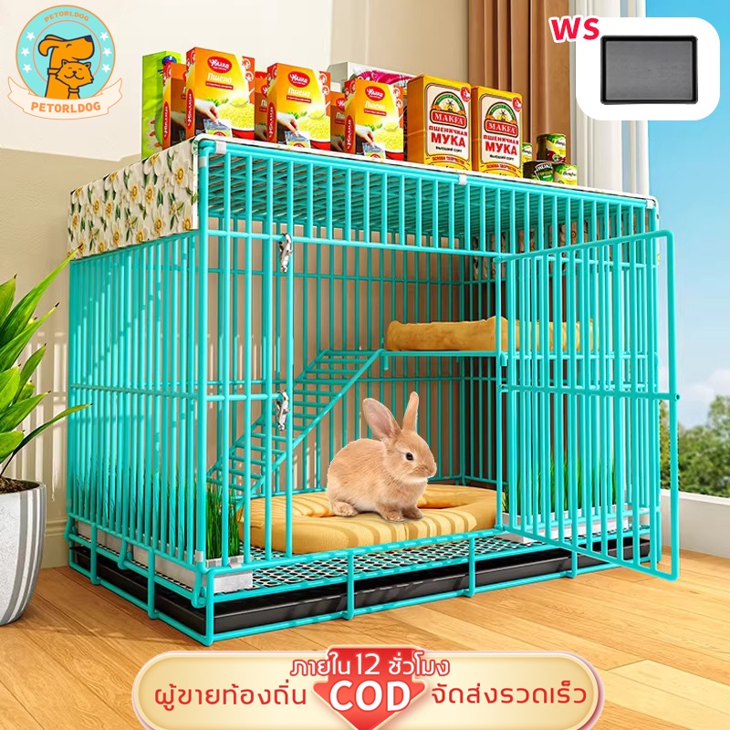 🐈Petorldog กรงขังแมว กรงขังแมว กรงแมวขนาดใหญ่ กรงสัตว์เลี้ยง กรงแมวขนาดใหญ่ กรงกระต่าย พื้นที่ว่างขนาดใหญ่ ของขวัญฟรี