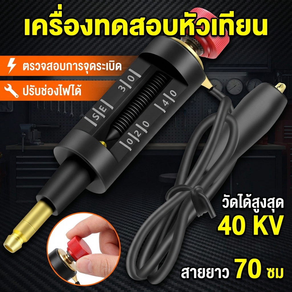 เครื่องทดสอบหัวเทียน ระบบจุดระเบิดรถยนต์คอยล์ ปรับระบบจุดระเบิดคอยล์ เครื่องทดสอบ ปรับได้