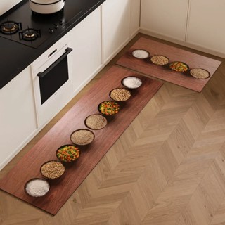 (Hongxing)พรมปูพื้นครัวกำมะหยี่ ดูดซับน้ำและกันลื่น นุ่มและส…