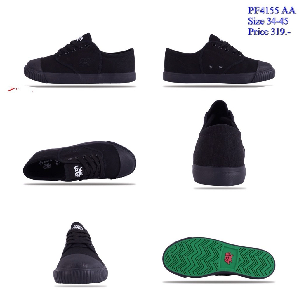 Pan Stand up รองเท้าผ้าใบ นักเรียน สีขาว ดำ น้ำตาล รุ่น PF-4155 TT รุ่นใหม่ขอบนุ่ม เบา พร้อมส่ง