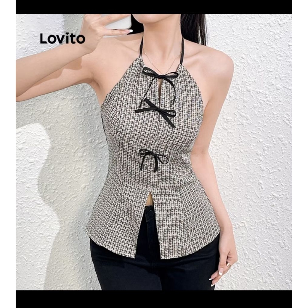เสื้อสายเดี่ยวคล้องคอ แบรนด์ Lovita ไซส์S อก23-34