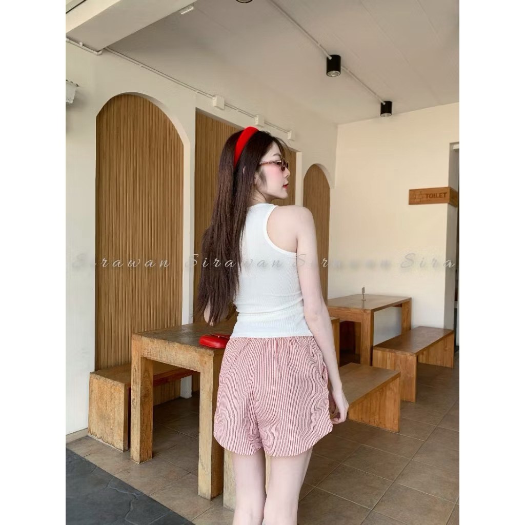 ambellaพร้อมส่ง เสื้อกล้ามงานปัก เสื้อกล้ามสีขาวปักตัวอักษรสีแดง - รูปที่ 6