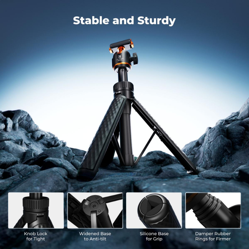 K&F DJI Osmo Nano/Action 6 ไม้เซลฟี่ขาตั้ง Magnetic Quick Release Tripod (KF09.181) - รูปที่ 2
