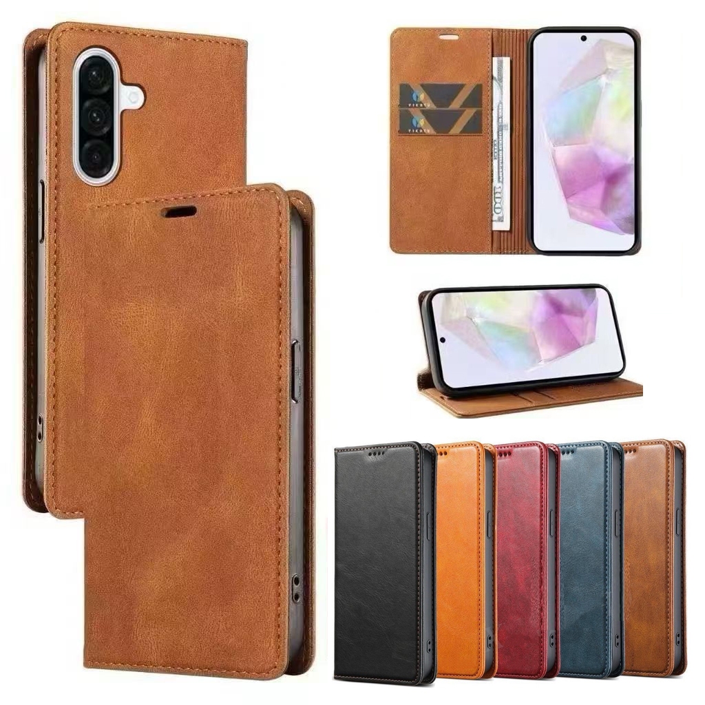 เคส ฝาพับหนัง สำหรับ SAMSUNG A07 A17 A57 A37 5G A06 4G A16 A36 A26 A56 A15 A55 A25 S25Fe S25Ultra S24Fe S24Ultra XUNDU