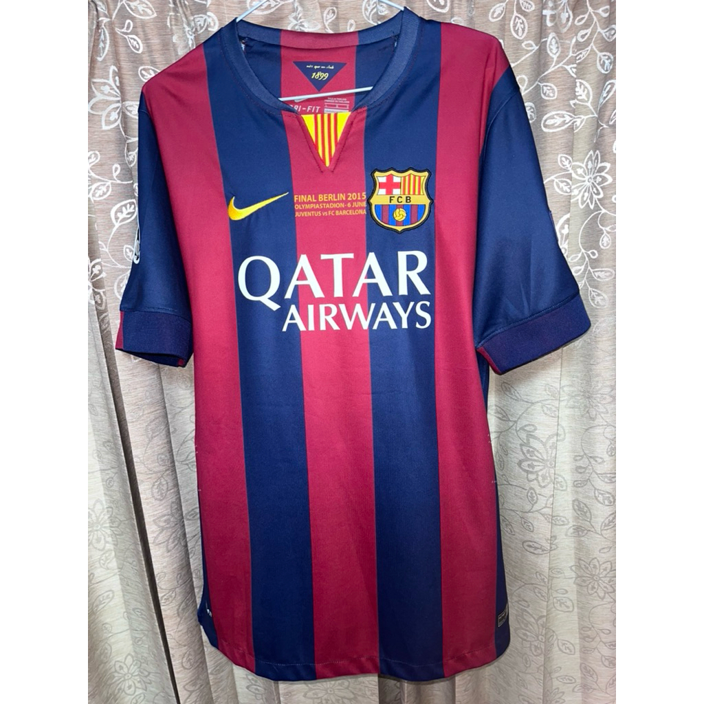 เสื้อฟุตบอลบาเซโลน่า FC Barcelona ฤดูกาล2014-2015 สกรีนหลังเบอร์11 Neymarไซส์ L มือ2
