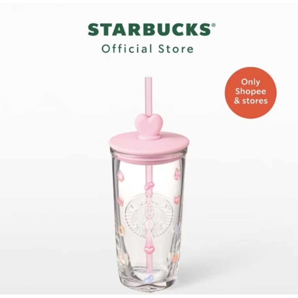 แก้วStarbucks Beloved Duckies & Deer Valentine Glass16oz