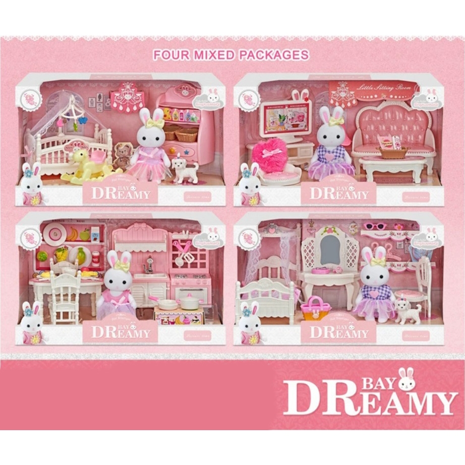 บ้านกระต่าย บ้านของเล่นสำหรับเด็ก บ้านตุ๊กตา Yasini Series Bay Dreamy