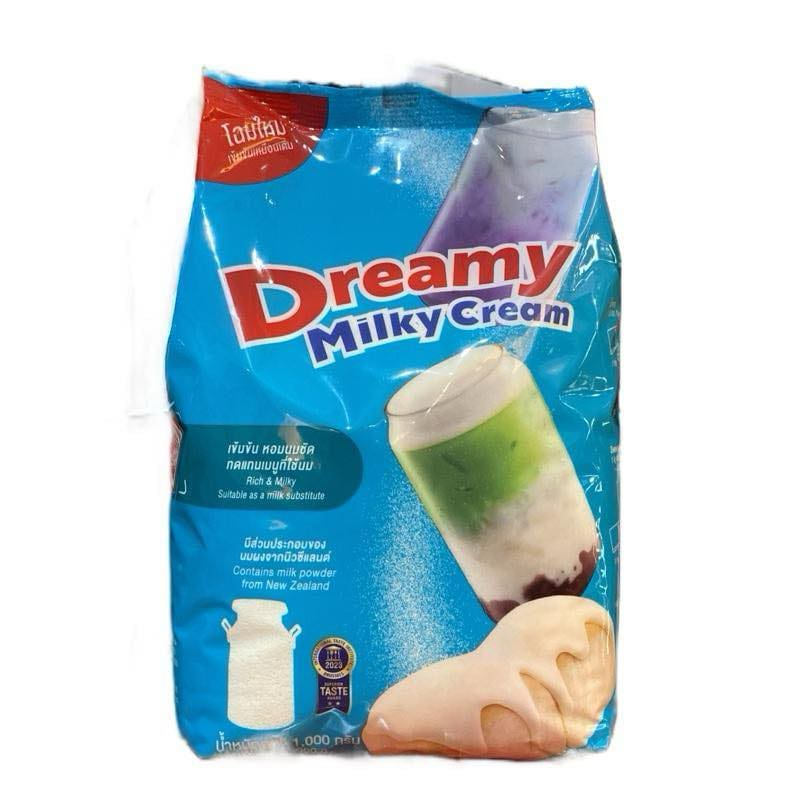 นมผง ดรีมมี่มิลค์กี้ครีม มีส่วนประกอบนมผงนิวซีแลนด์100% ขนาด1000กรัม