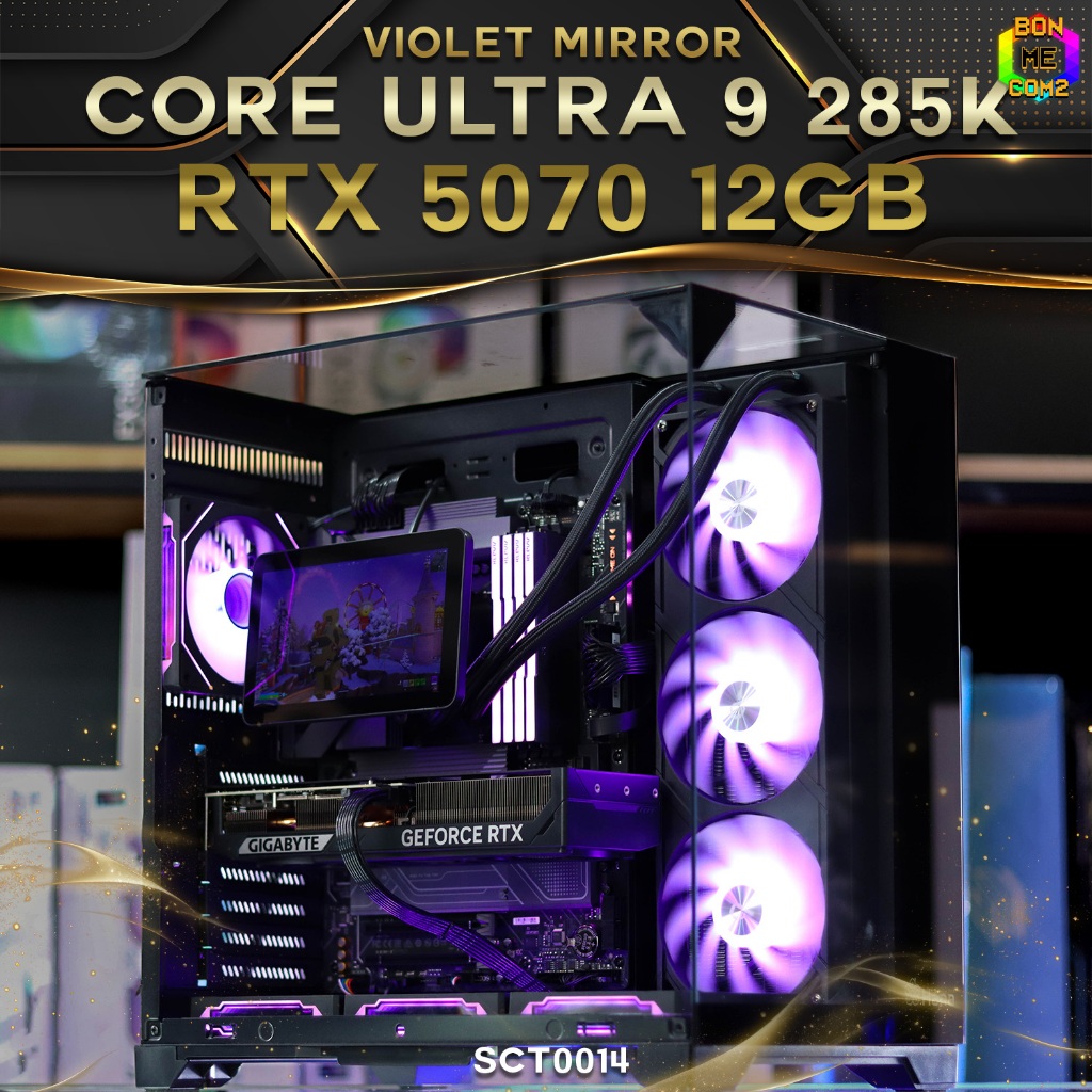 Violet Mirror [Special Custom] / คอมประกอบ Bonmecom2/ CPU CORE ULTRA 9 285K/ RTX 5070 12GB
