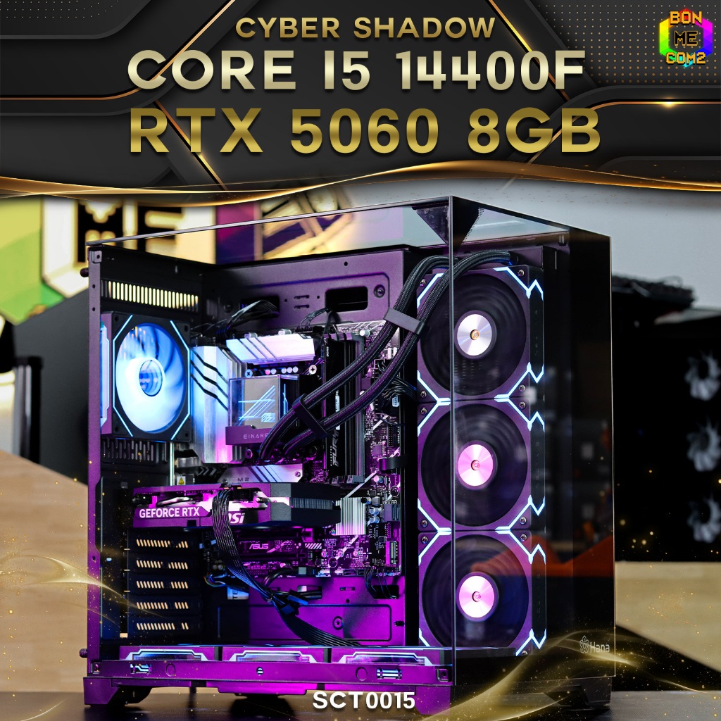 Cyber Shadow [Special Custom] / คอมประกอบ Bonmecom2/ INTEL CORE i5 14400F/ RTX 5060 8GB