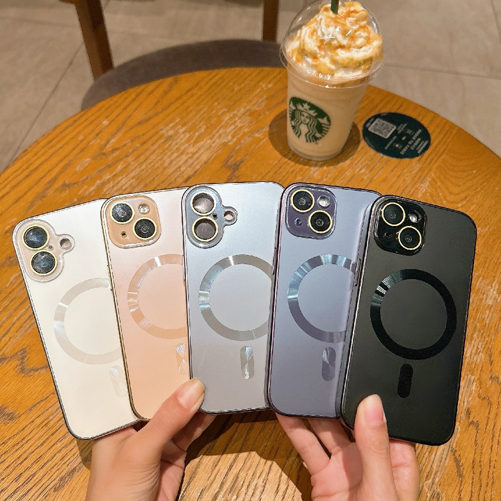 เคสชาร์จได้ อลูมิเนียม กำมะหยี่ งานกล่อง สำหรับ for iPhone 11 12 13 14 15 16 Pro max 16plus 16Promax 15Promax 14Promax